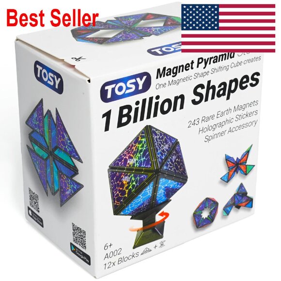 Creative STEM Puzzle Toy Magnetic Building Shapes Educational Brain Teaser
